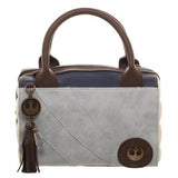 Rey Canvas and PU Leather Dotty Satchel