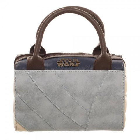 Rey Canvas and PU Leather Dotty Satchel