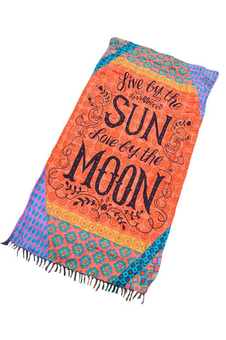 Enjoy Sun and Moon Beach Towel Blanket