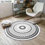 Nordic fashion round carpet coffee table room bedroom living room Rug garden kids mat computer chair swivel chair cushion