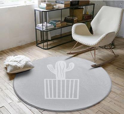 Nordic fashion round carpet coffee table room bedroom living room Rug garden kids mat computer chair swivel chair cushion
