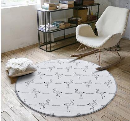 Nordic fashion round carpet coffee table room bedroom living room Rug garden kids mat computer chair swivel chair cushion