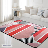 Geometric Colorful Printed Rectangle Carpet Rugs For Living Room Bedroom Europe Decorative Rugs Water Absorption Non-Slip Carpet
