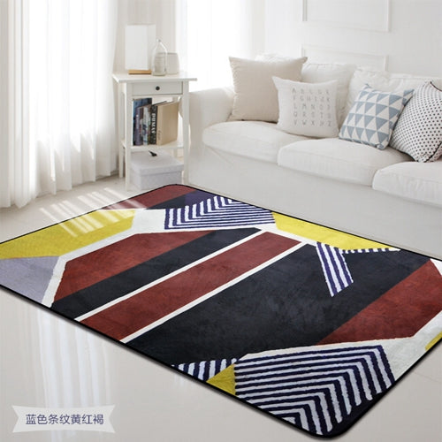 Geometric Colorful Printed Rectangle Carpet Rugs For Living Room Bedroom Europe Decorative Rugs Water Absorption Non-Slip Carpet