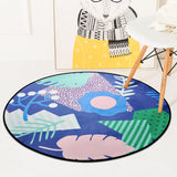 European Geometric Round Carpet For Living Room Children Bedroom Rugs And Carpets Computer Chair Floor Mat Cloakroom Carpet
