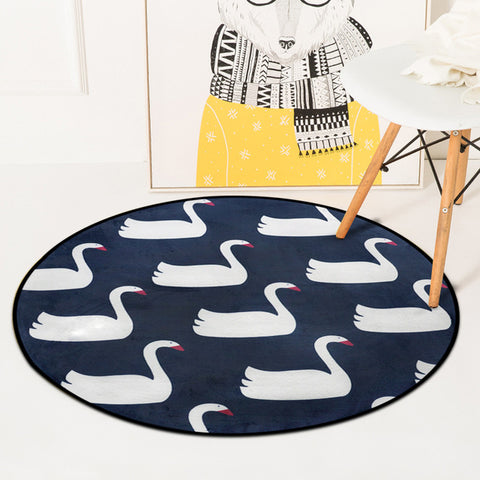 European Geometric Round Carpet For Living Room Children Bedroom Rugs And Carpets Computer Chair Floor Mat Cloakroom Carpet
