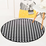 European Geometric Round Carpet For Living Room Children Bedroom Rugs And Carpets Computer Chair Floor Mat Cloakroom Carpet