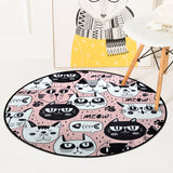 European Geometric Round Carpet For Living Room Children Bedroom Rugs And Carpets Computer Chair Floor Mat Cloakroom Carpet
