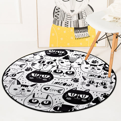 European Geometric Round Carpet For Living Room Children Bedroom Rugs And Carpets Computer Chair Floor Mat Cloakroom Carpet