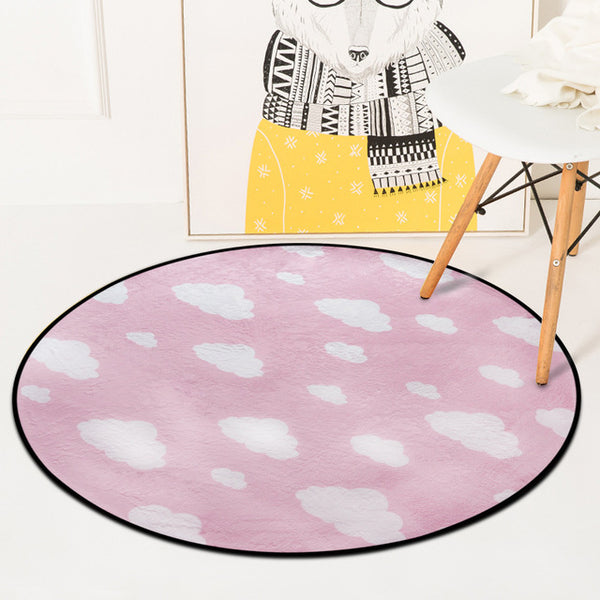 European Geometric Round Carpet For Living Room Children Bedroom Rugs And Carpets Computer Chair Floor Mat Cloakroom Carpet