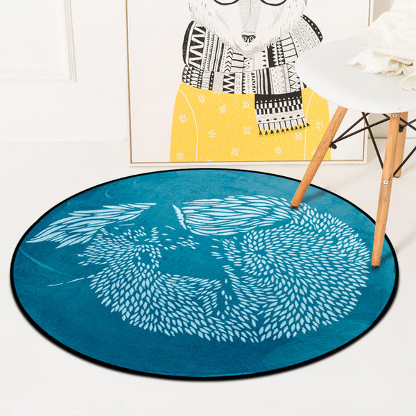 European Geometric Round Carpet For Living Room Children Bedroom Rugs And Carpets Computer Chair Floor Mat Cloakroom Carpet