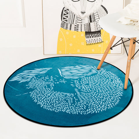 European Geometric Round Carpet For Living Room Children Bedroom Rugs And Carpets Computer Chair Floor Mat Cloakroom Carpet