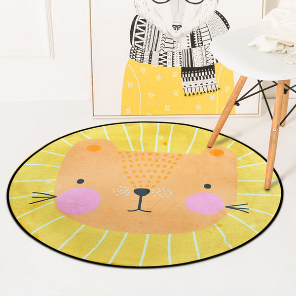 European Geometric Round Carpet For Living Room Children Bedroom Rugs And Carpets Computer Chair Floor Mat Cloakroom Carpet