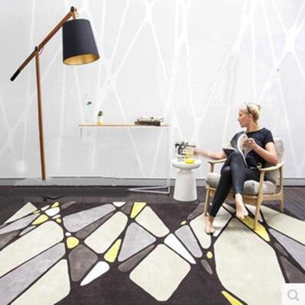 European Style Geometric Carpet big size High quality Home Mat Nordic brife Living room Carpet 7mm thicken Palor rugs Art Decor