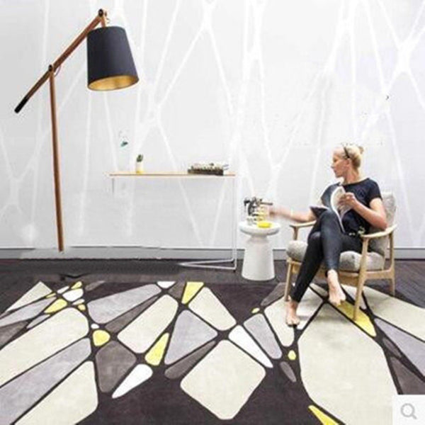 European Style Geometric Carpet big size High quality Home Mat Nordic brife Living room Carpet 7mm thicken Palor rugs Art Decor