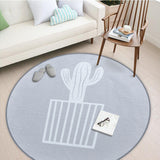 The European style Round Carpet 150*150cm living room capet big grey Fleece fabric Anitskp parlor room rugs home grey floor mat