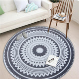 The European style Round Carpet 150*150cm living room capet big grey Fleece fabric Anitskp parlor room rugs home grey floor mat